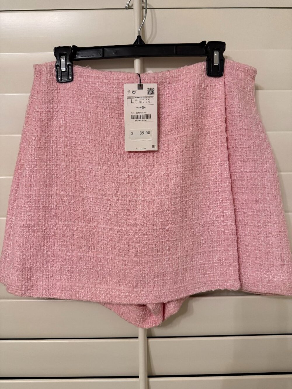Zara textured skort, pink, new with tags - Picture 2 of 3